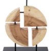 Holz Lampe"Geometric"nat./schw